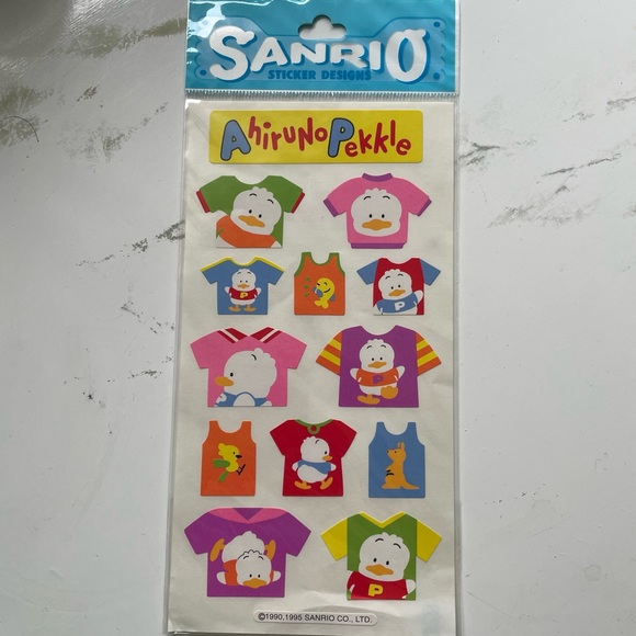 VINTAGE SANRIO 1995 Ahiru No Pekkle Sticker Sheet - Picture 1 of 5
